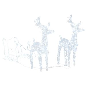 vidaXL Juldekoration ren & sl&auml;de 160 LED 130 cm akryl