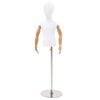 vidaXL Justerbar mannequin 120-157 cm med bas Unisex PP Vit 120-157 cm