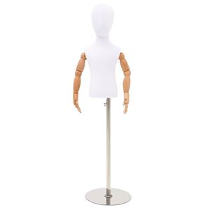 vidaXL Justerbar mannequin 120-157 cm med bas Unisex PP Vit 120-157 cm
