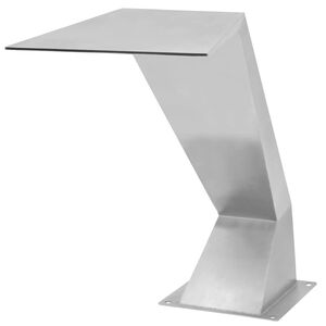 vidaXL Poolfont&auml;n rostfritt st&aring;l 64x30x52 cm silver
