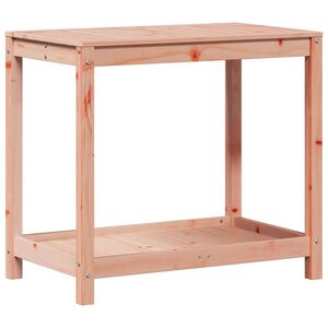 vidaXL V&auml;xtbord med hylla 82,5x50x75 cm massivt douglastr&auml;