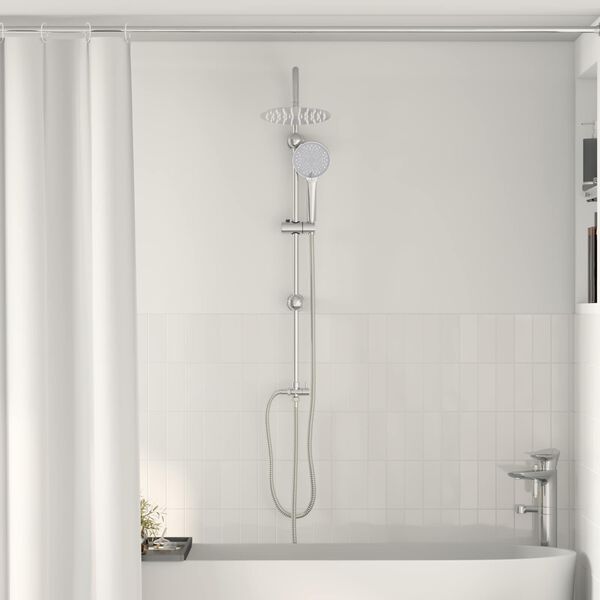 vidaXL Duschsystem Silver 47 x 20 x 95 cm Rostfritt st&aring;l