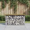 vidaXL Tr&auml;dg&aring;rdsb&auml;nk gabion-design 83x31,5x42 cm impregnerad furu
