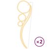 vidaXL Klotformade ljusslingor 2 st varmvit 111,5x35x4,5 cm