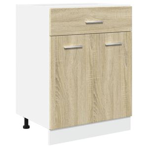 vidaXL Undersk&aring;p med l&aring;da &ldquo;Lyon&rdquo; sonoma-ek 60x46x81,5 cm