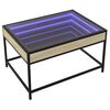 vidaXL Soffbord med Infinity LEDs sonoma-ek 70x50x41 cm