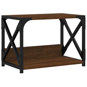 vidaXL Skrivarst&auml;ll 2 hyllor brun ek 44x26x31,5 cm konstruerat tr&auml;