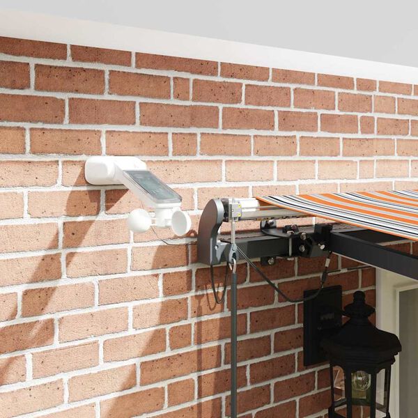 vidaXL Utf&auml;llbar markis Flerf&auml;rgsdesign 500 &times; 300 cm Tyg och Metall