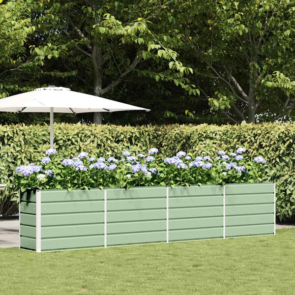 vidaXL Planteringsk&auml;rl Pastellgr&ouml;n 480 x 50 x 45 cm Galvaniserat St&aring;l