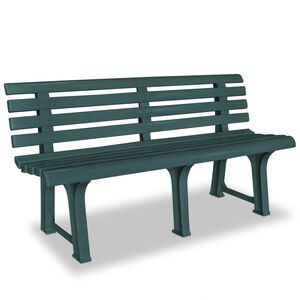 vidaXL Tr&auml;dg&aring;rdsb&auml;nk 145,5 cm plast gr&ouml;n
