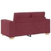 vidaXL Soffa 3 pcs Vind R&ouml;d 221 x 80 x 80 cm Linnenblandad tyg
