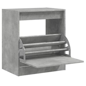 vidaXL Skohylla betonggr&aring; 60x42x69 cm konstruerat tr&auml;