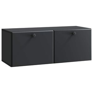 vidaXL V&auml;ggmonterad TV-b&auml;nk 78,5 x 31 x 30 cm Svart Konstruerat tr&auml;