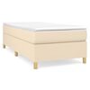 vidaXL Boxspring-s&auml;ngram cremef&auml;rgad 90x200 cm tyg