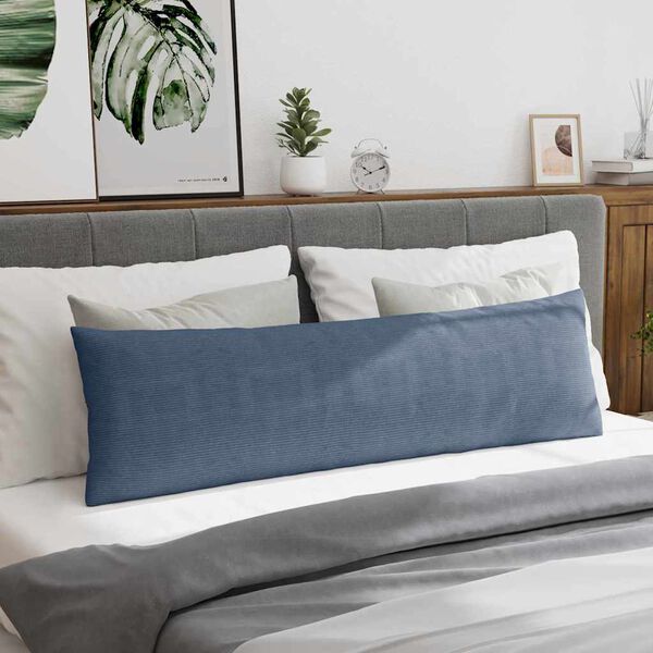 vidaXL Sofakuddar 2 pcs Blå 145 x 40 cm Kordread tyg