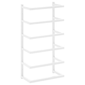 vidaXL Handduksh&auml;ngare vit 24x12x48 cm st&aring;l