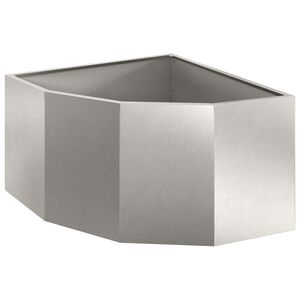 vidaXL H&ouml;rnst&auml;llning Silver 60 x 60 x 35 cm Rostfritt st&aring;l