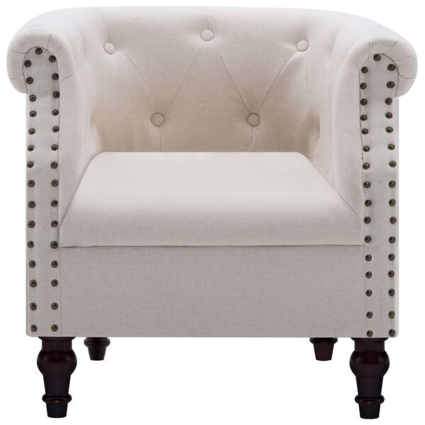 vidaXL F&aring;t&ouml;lj ljus linne tyg