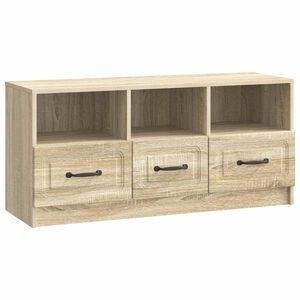 vidaXL TV-sk&aring;p med l&aring;da Sonoma-ek 102 x 34,5 x 47 cm Konstruerat tr&auml;