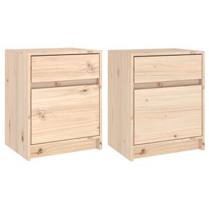 vidaXL S&auml;ngbord 2 st 40x31x50 cm massiv furu