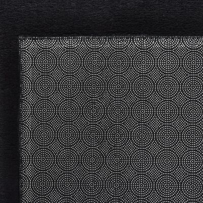 vidaXL Tvättbar matta kort lugg 80x150 cm halkfri svart