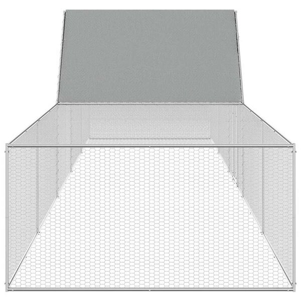 vidaXL H&ouml;nsbur 10x2x2 m galvaniserat st&aring;l