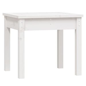 vidaXL Tr&auml;dg&aring;rdsb&auml;nk vit 50x44x45 cm massiv furu