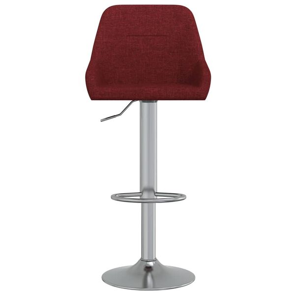 vidaXL Barstolar 2 st vinr&ouml;d tyg