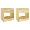 vidaXL S&auml;ngbord 2 st 40x31x40 cm massivt grantr&auml;