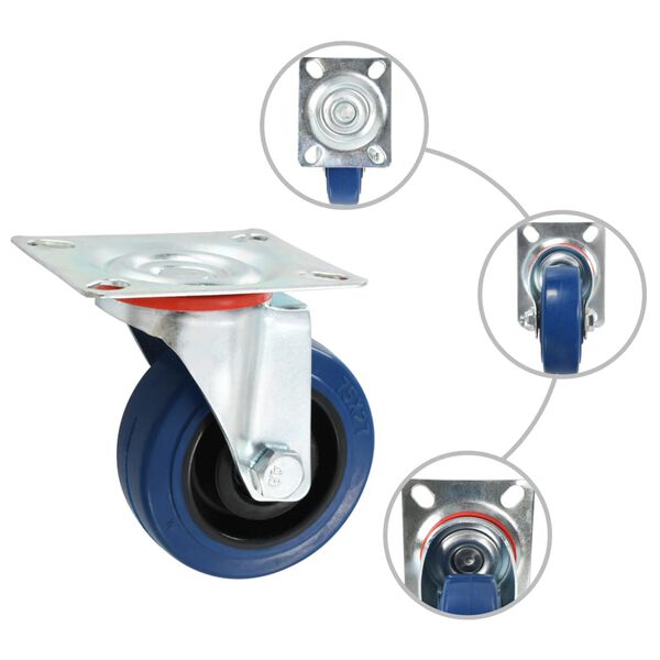 vidaXL L&auml;nkhjul 4 st 75 mm