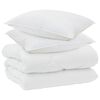 vidaXL Vinter T&auml;cke med kudde 3 st Vit Mikrofiber
