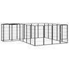 vidaXL Hundbur 22 paneler svart 50x100 cm pulverlackerat st&aring;l