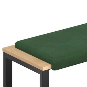 vidaXL B&auml;nk kudde manchester M&ouml;rkgr&ouml;n Djup 35 cm