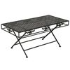 vidaXL Hopf&auml;llbart soffbord vintage stil metall 100x50x45 cm svart
