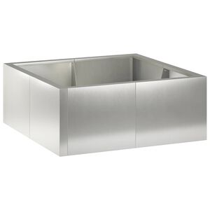 vidaXL St&ouml;dv&auml;gg 4 st 100 x 100 x 30 cm Rostfritt st&aring;l Silver