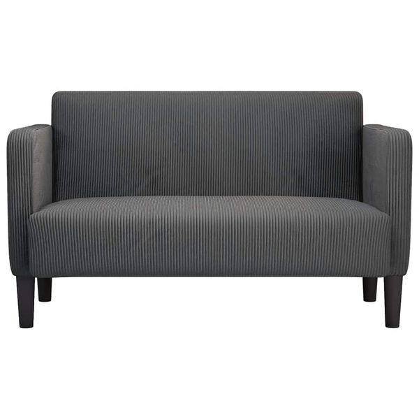 vidaXL Loveseat soffa m&ouml;rkgr&aring; 109 cm manchestertyg