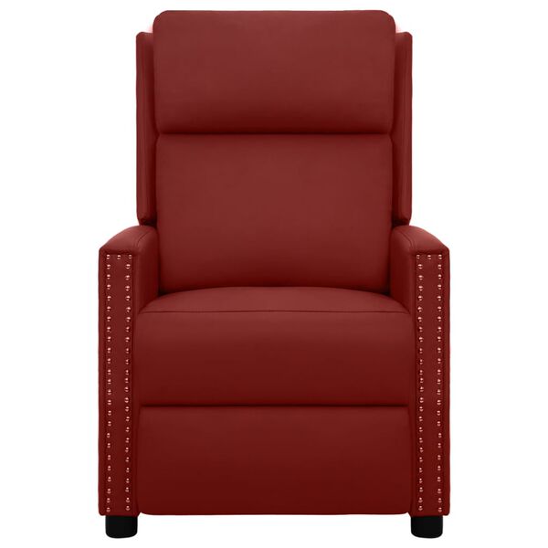 vidaXL Elektrisk massagefåtölj vinröd konstläder
