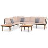 vidaXL Loungegrupp f&ouml;r tr&auml;dg&aring;rden med dynor 4 delar massivt akaciatr&auml;