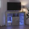 vidaXL H&ouml;rn LED TV-sk&aring;p Betonggr&aring; 100x40x68cm Konstruerat tr&auml;
