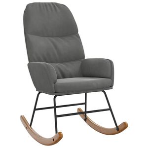 vidaXL Gungstol m&ouml;rkgr&aring; sammet