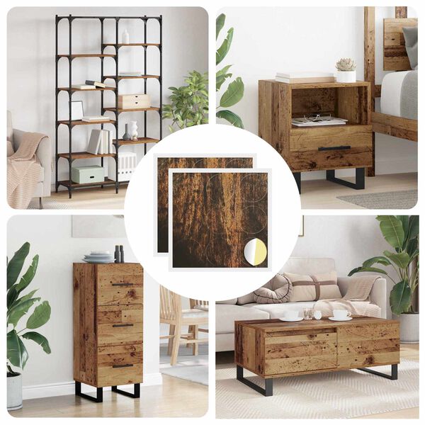 vidaXL Sj&auml;lvh&auml;ftande skruvomslag 2 pcs Gammalt tr&auml; &Oslash; 20 x 0,5 mm