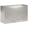 vidaXL Tr&auml;dg&aring;rdsplanterare Silver 80 x 30 x 49 cm Rostfritt st&aring;l