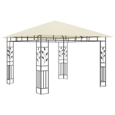 vidaXL Paviljong med myggnät 3x3x2,73 m gräddvit 180 g/m²