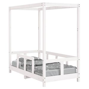 vidaXL S&auml;ngram f&ouml;r barns&auml;ng vit 70x140 cm massiv furu