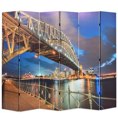 vidaXL Hopfällbar rumsavdelare Sydney Harbour Bridge 228x170 cm
