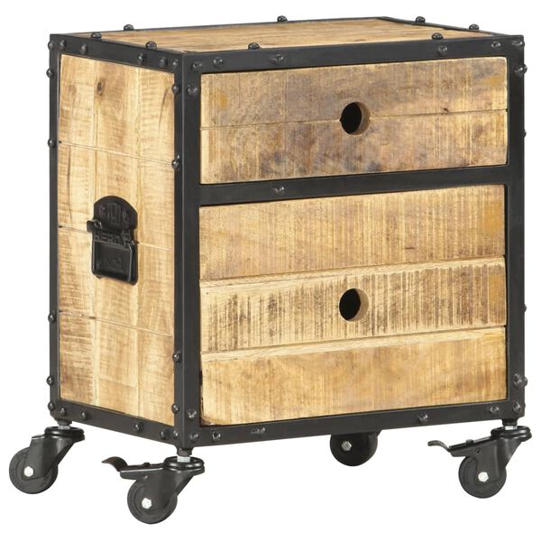 vidaXL S&auml;ngbord 40x30x50 cm massivt grovt mangotr&auml;