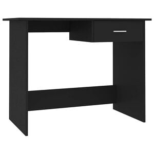 vidaXL Skrivbord svart 100x50x76 cm konstruerat tr&auml;