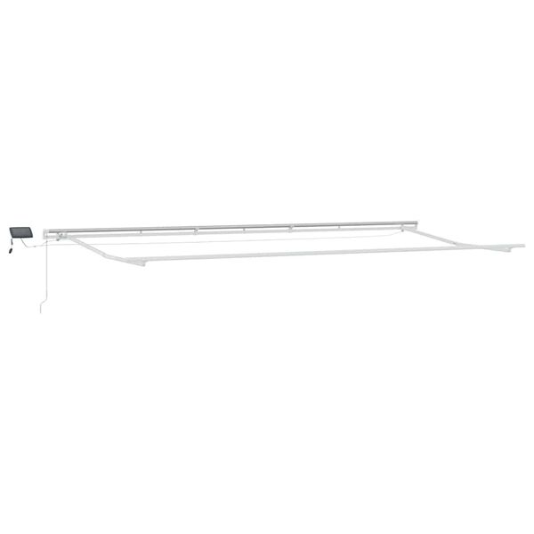 vidaXL Markisram med LED -remsljus Vit 600 × 300 cm Aluminium