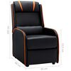 vidaXL Reclinerf&aring;t&ouml;lj svart och orange konstl&auml;der