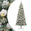 vidaXL Plast Hingad Julgran 300 LED-lampor Gr&ouml;n och Vit 240 cm